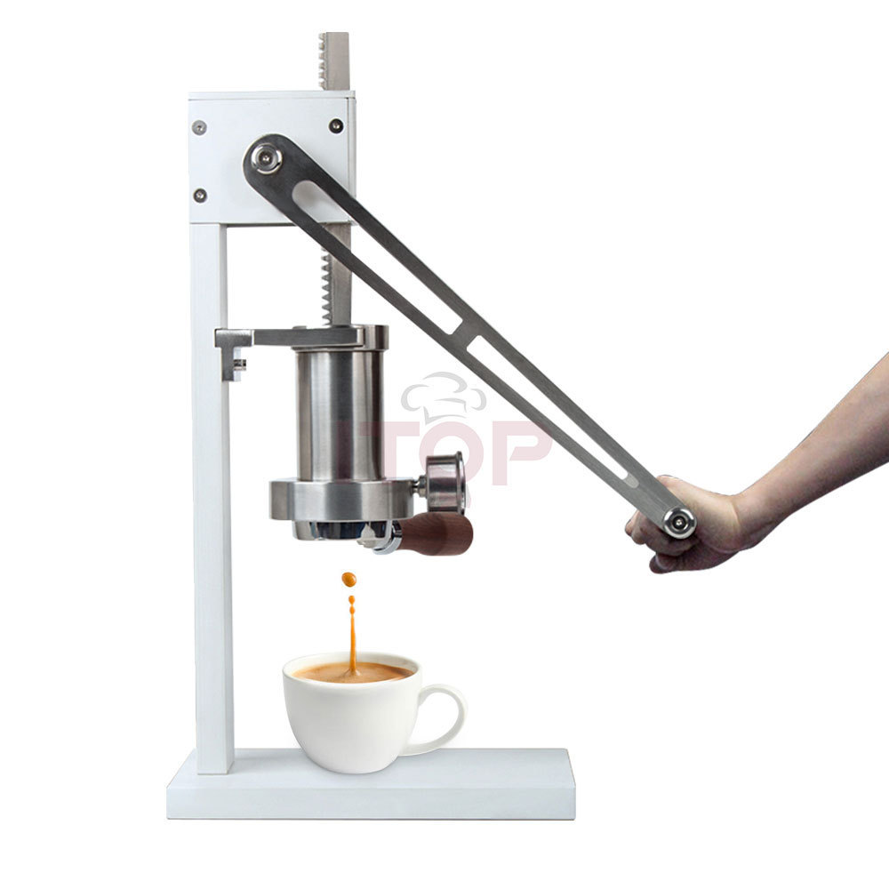 Black/White Manual Hand Press Drip Coffee Maker Portable Stainless Steel Espresso Coffee Maker