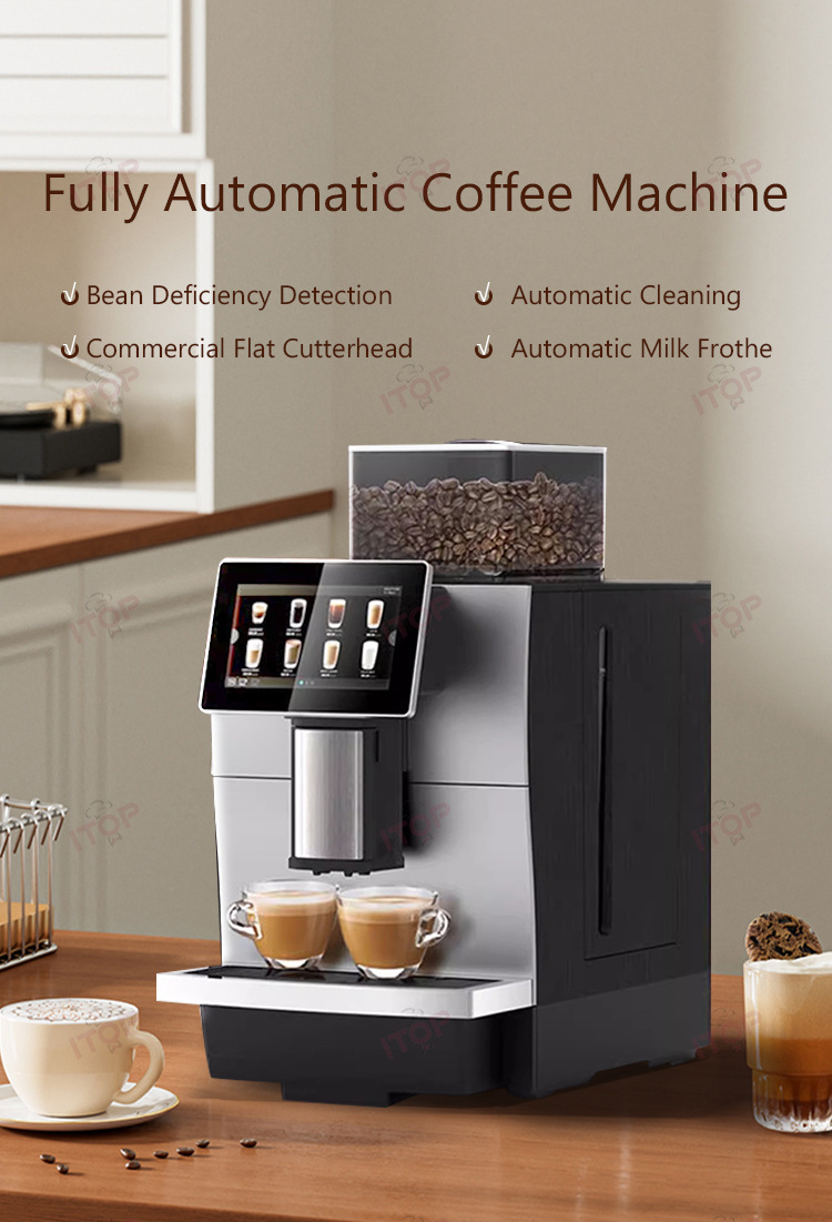 Commercial Bean To Cup Super Automatic Coffee Machine For Home Coffee And Office Coffee Service With Espresso And Americano