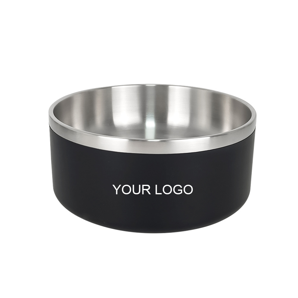 IKITCHEN Hot Selling Custom logo luxury dog bowl Stainless steel dog cat food water bowl non slip 21cm pet bowl