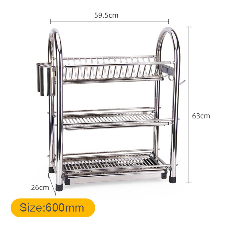 IKITCHEN Stainless Steel 2-Tier Kitchen Dish Rack Dish Drying Rack 3- tier Dish Drying Rack