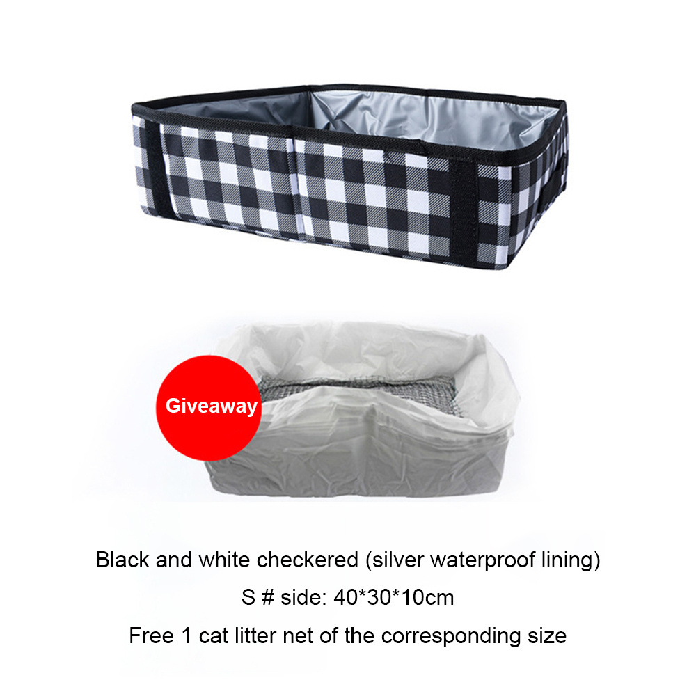 High quality cat toilet Portable travel cat litter box outdoor waterproof and scratch resistant foldable cat litter box bag