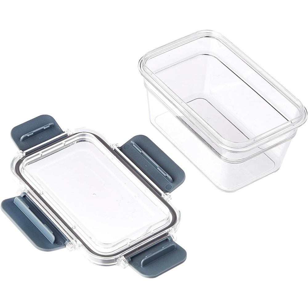 Leak-proof Lunch Box Dry goods Fresh Ingredients School or Work Microwave Plastic Food Storage Containers With Locking Lid Clear