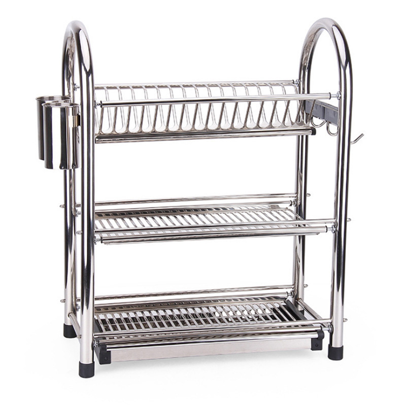 IKITCHEN Stainless Steel 2-Tier Kitchen Dish Rack Dish Drying Rack 3- tier Dish Drying Rack