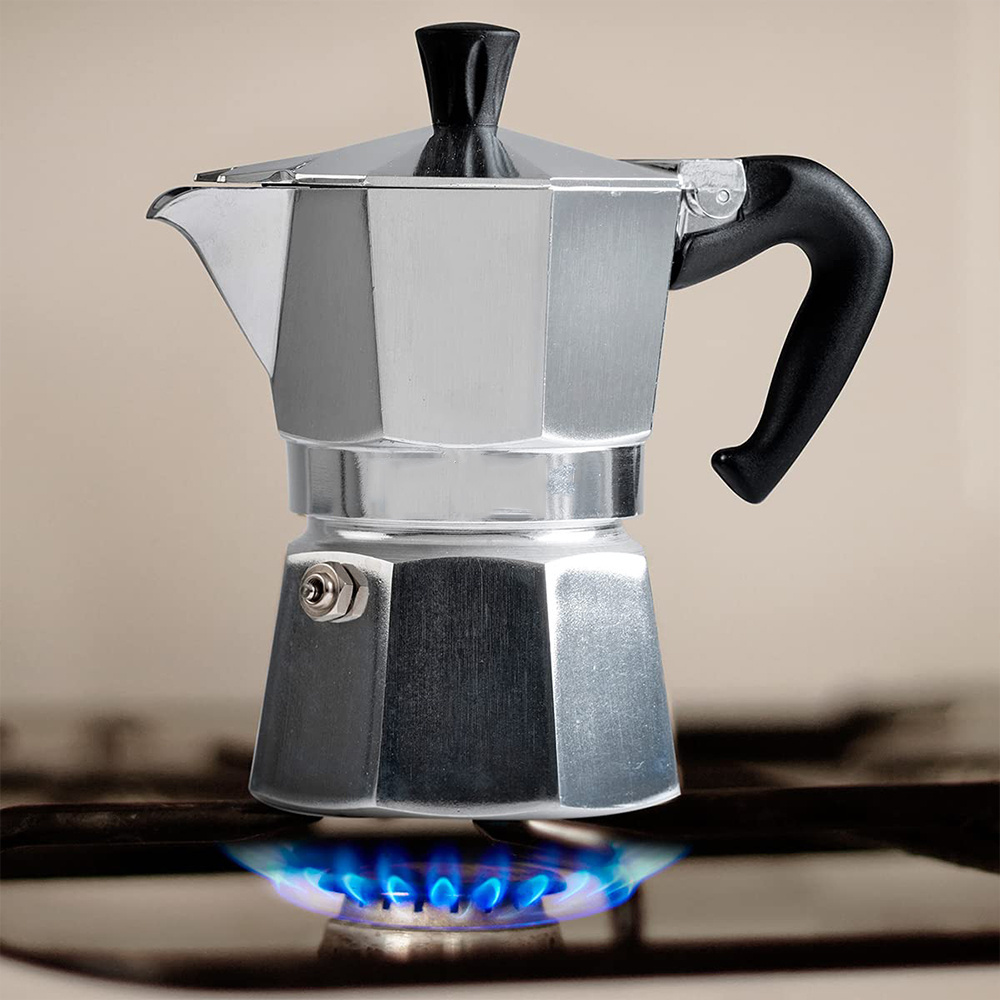 Moka Kettle Maker Moka Pot Aluminium Stove Top Coffee Tea Kettles Moka Pot Italian Espresso Coffee Maker Pot 1-6 Cups