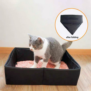 High quality cat toilet Portable travel cat litter box outdoor waterproof and scratch resistant foldable cat litter box bag