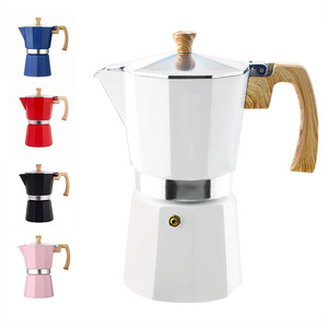 Stovetop Espresso Maker Moka Pot espresso 3 Cup 6 Cup-10oz White Moka Italian Espresso Greca Coffee Maker Moka Pot Custom Logo