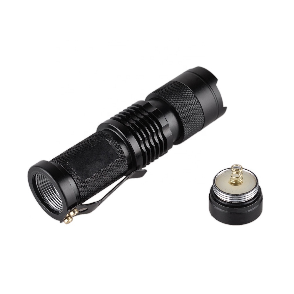 Adjustable Zoomable Led mini Flashlight Tactical Small Flashlights 3-Mode Pocket Torch Adjustable Focus Light Lamp