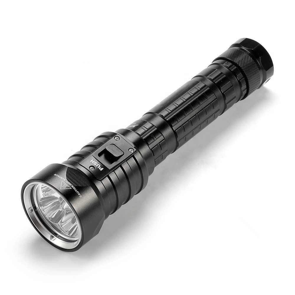 Diving Flashlights 4LED 6000 Lumen Underwater 100M IP8 Waterproof High Power Diving white Light Torch Lamp