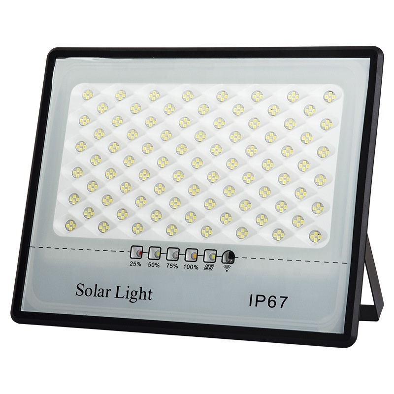 High Quality IP67 Remote Control Slim Solar Powered Floodlight Outdoor Led Solar Flood Light led waterproof street spotlights