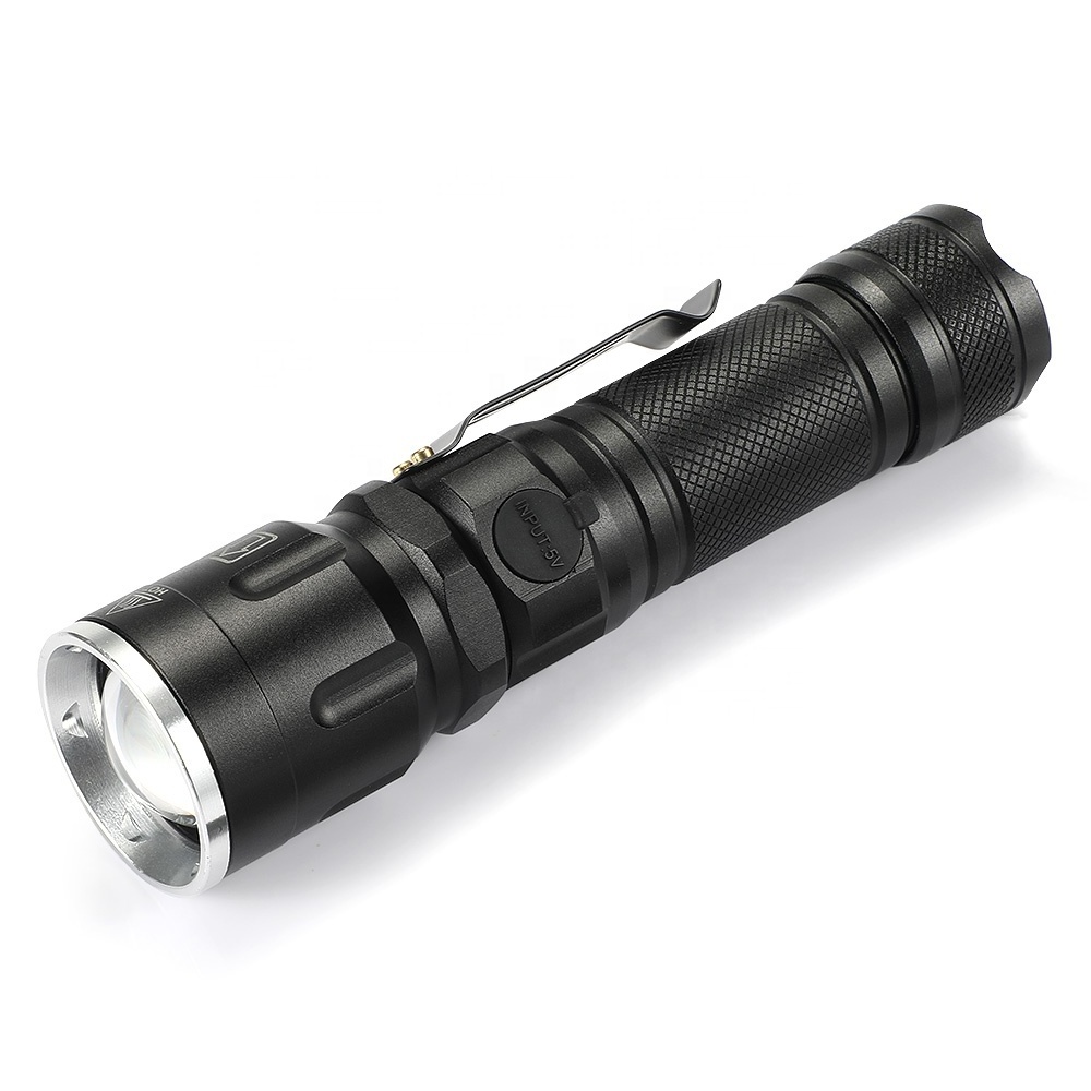 Xhp50 Flashlight xhp50 18650 Flashlight Usb XHP50 Super Bright 5 Modes Zoomable Water USB Rechargeable Tactical Flashlight