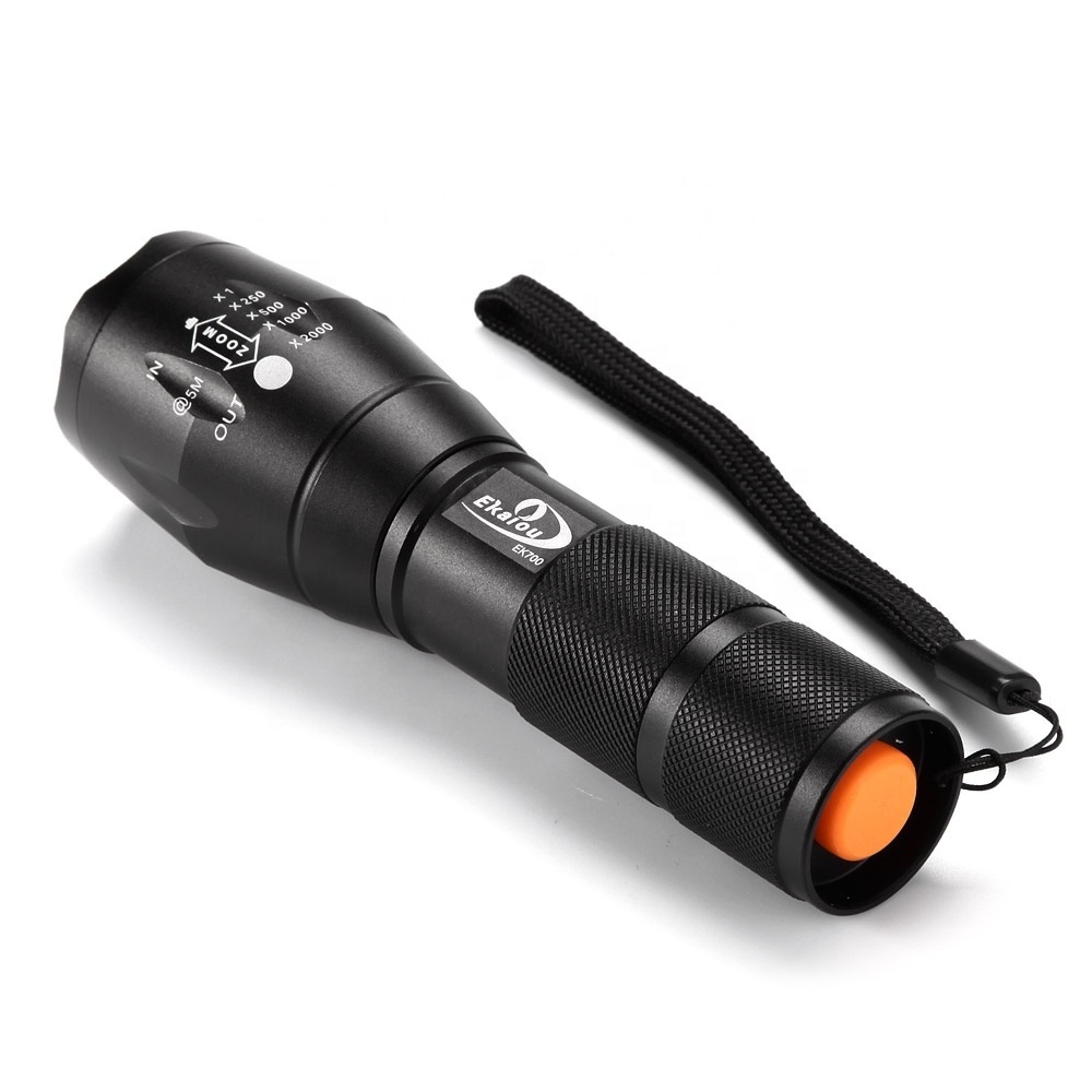 Multipurpose Adjustable 18650 led torch  Brightest Portable 1000 Lumen Rechargeable Tactical Led Zoom flashlight