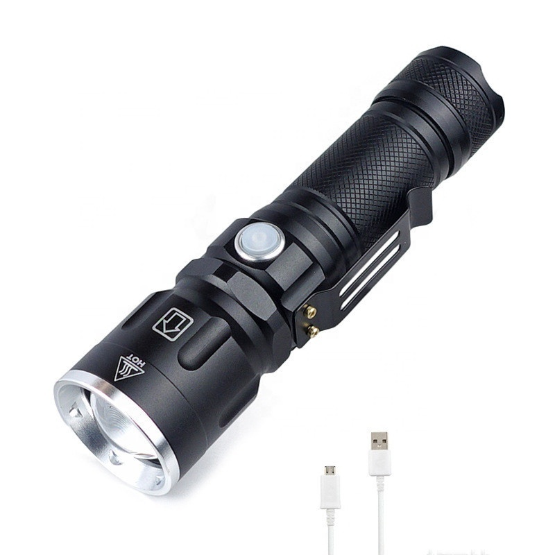 Xhp50 Flashlight xhp50 18650 Flashlight Usb XHP50 Super Bright 5 Modes Zoomable Water USB Rechargeable Tactical Flashlight