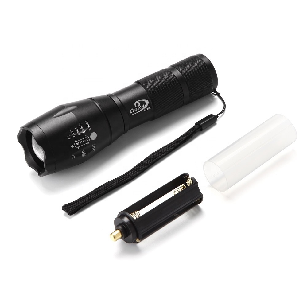 Multipurpose Adjustable 18650 led torch  Brightest Portable 1000 Lumen Rechargeable Tactical Led Zoom flashlight