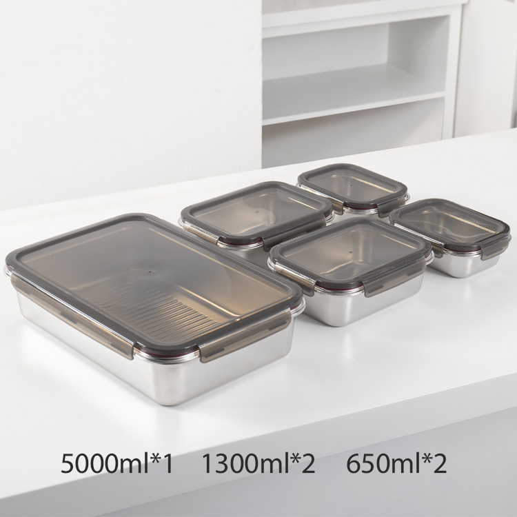 IKOO stainless steel airtight food container metal containers for food