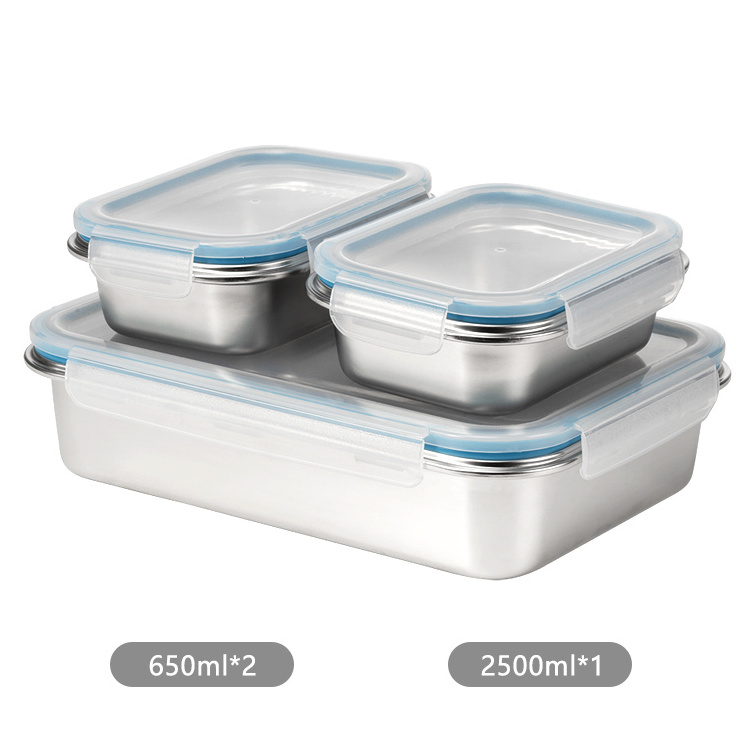 IKOO Metal Food Storage food grade stainless steel food container with lid