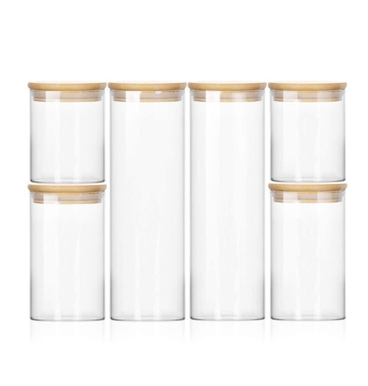 IKOO 500ml glass food jar airtight glass canister food container