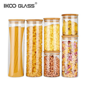 IKOO 500ml glass food jar airtight glass canister food container