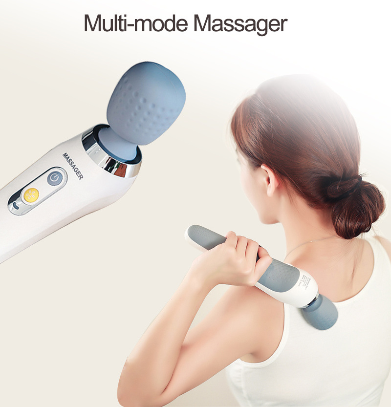 Premium Portable Cordless Body Massager for Back Shoulder Neck Leg Foot Tension Relief Rechargeable Handheld Massager Wand