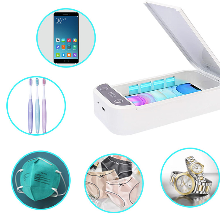 UV Light Sterilizer Phone Cleaner Sanitizer Portable Disinfection Multi Function UV Led Sterilizer Box