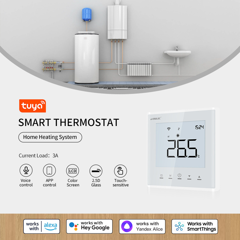 WiFi Smart Thermostat Temperature Controller for Water/Electric floor Heating Water/Gas Boiler Touch Botton Panel