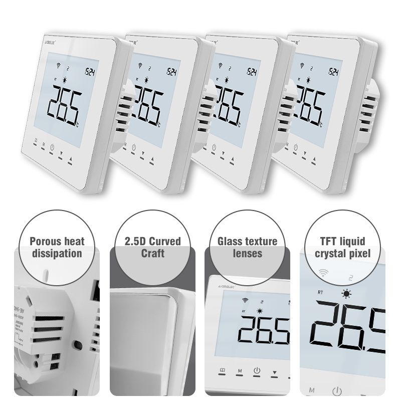 WiFi Smart Thermostat Temperature Controller for Water/Electric floor Heating Water/Gas Boiler Touch Botton Panel