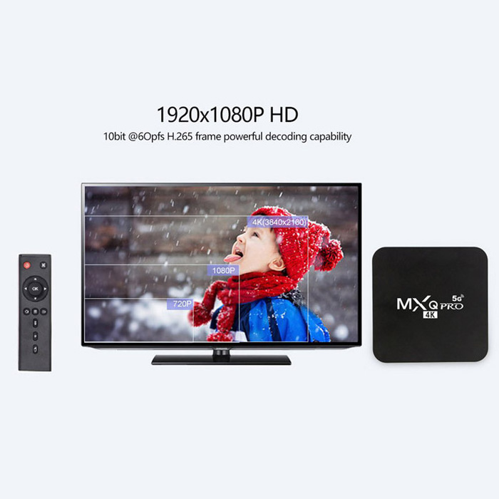 Smart TV Box Android  Amlogic S905w Allwinner 2GB 16GB 2.4G 5G WIFI Google  Android TV Box Media Player MXQPRO Set top box