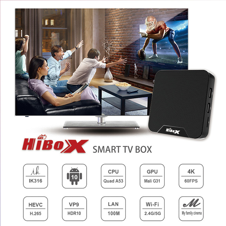 4K Android TV Box HTV HD Smart Set Top Box 2.4G WiFi High-definition Decoder Multi-function Network settop box puce