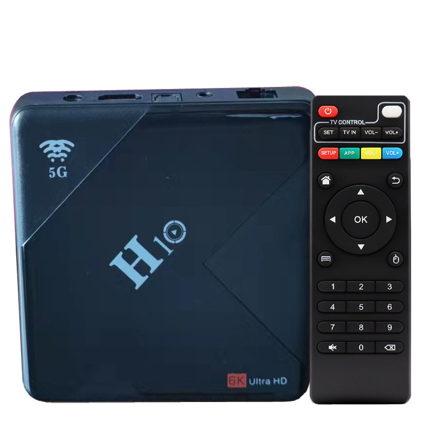 Ex factory price LCD Digital display 4K HD internet satellite tv box with H10 smart android 9.0 system  box  Android tv decoder