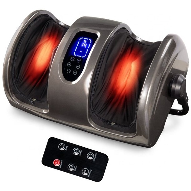 Upgraded Shiatsu Foot Massager with Heat & Remote for Plantar Fasciitis & Neuropathy Circulation Deep Kneading Calf Leg Massager