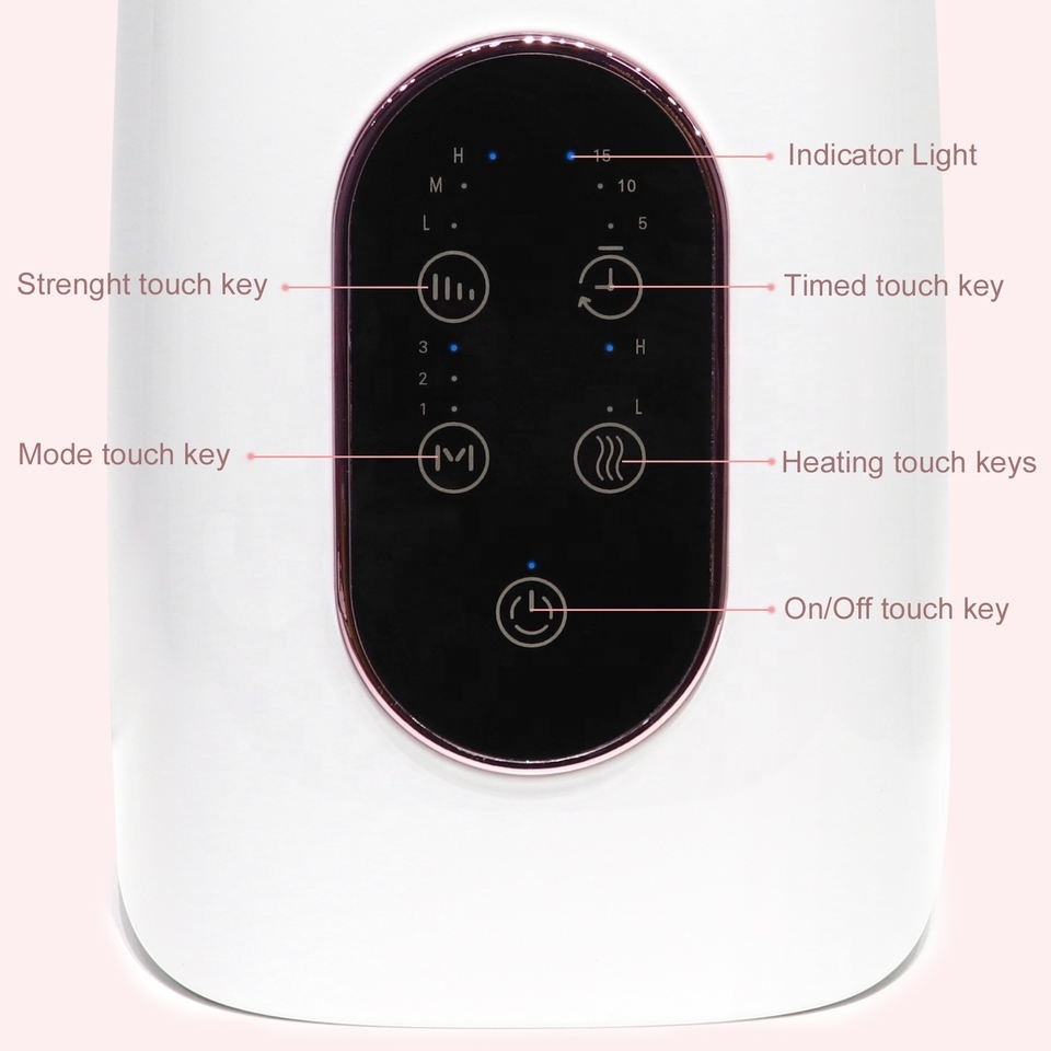 Factory High Quality Cordless Palm Finger Massage Machine Airbag Compression Heat Shiatsu Electric Hand Massager