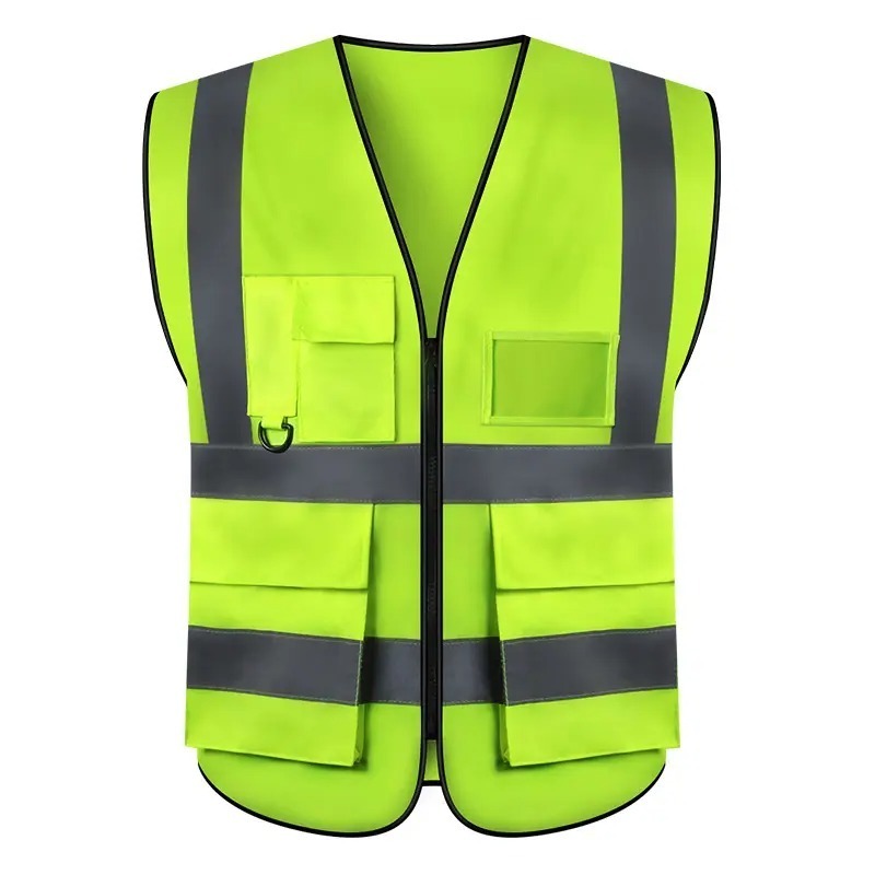 Custom Blue Red Orange Safety Work Vest with Reflective Strips Reflective Vest for Construction Cycling Motorcycle