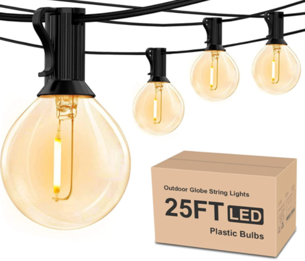 LED Solar Powered   Bulb Globe String Light