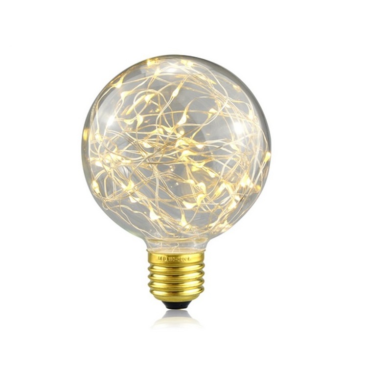 G95 opal 5w 6.5W  edison led filament bulb dimmable with durable plastic bulb cover