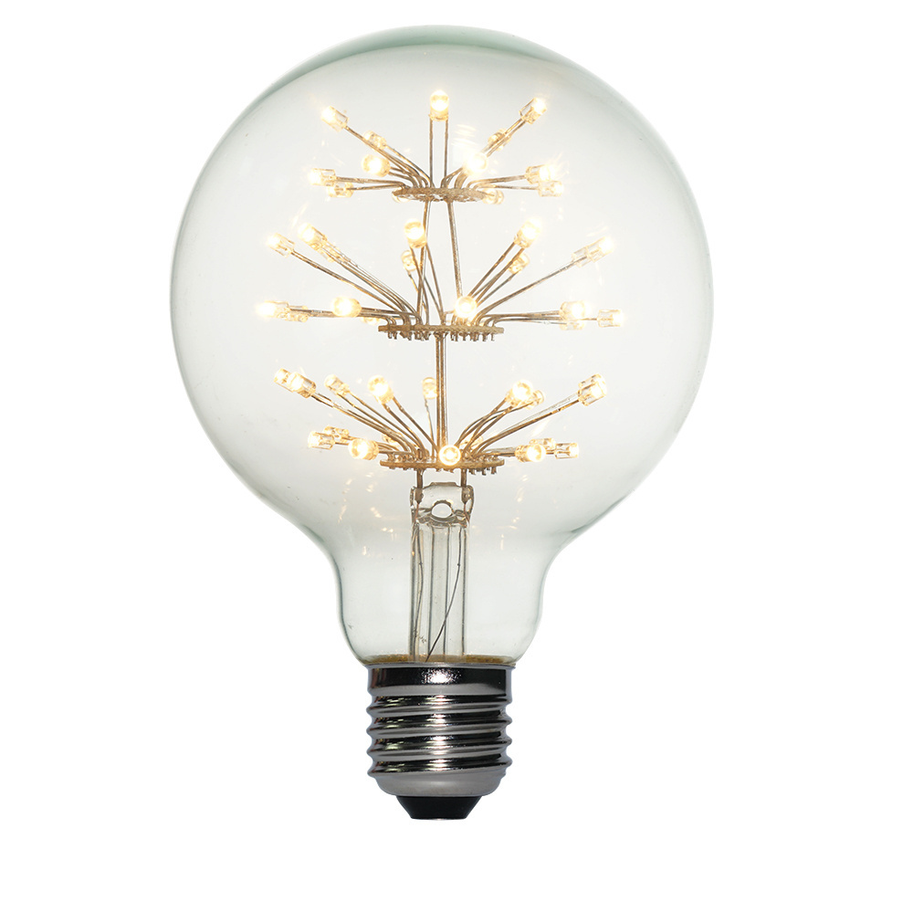 G95 opal 5w 6.5W  edison led filament bulb dimmable with durable plastic bulb cover