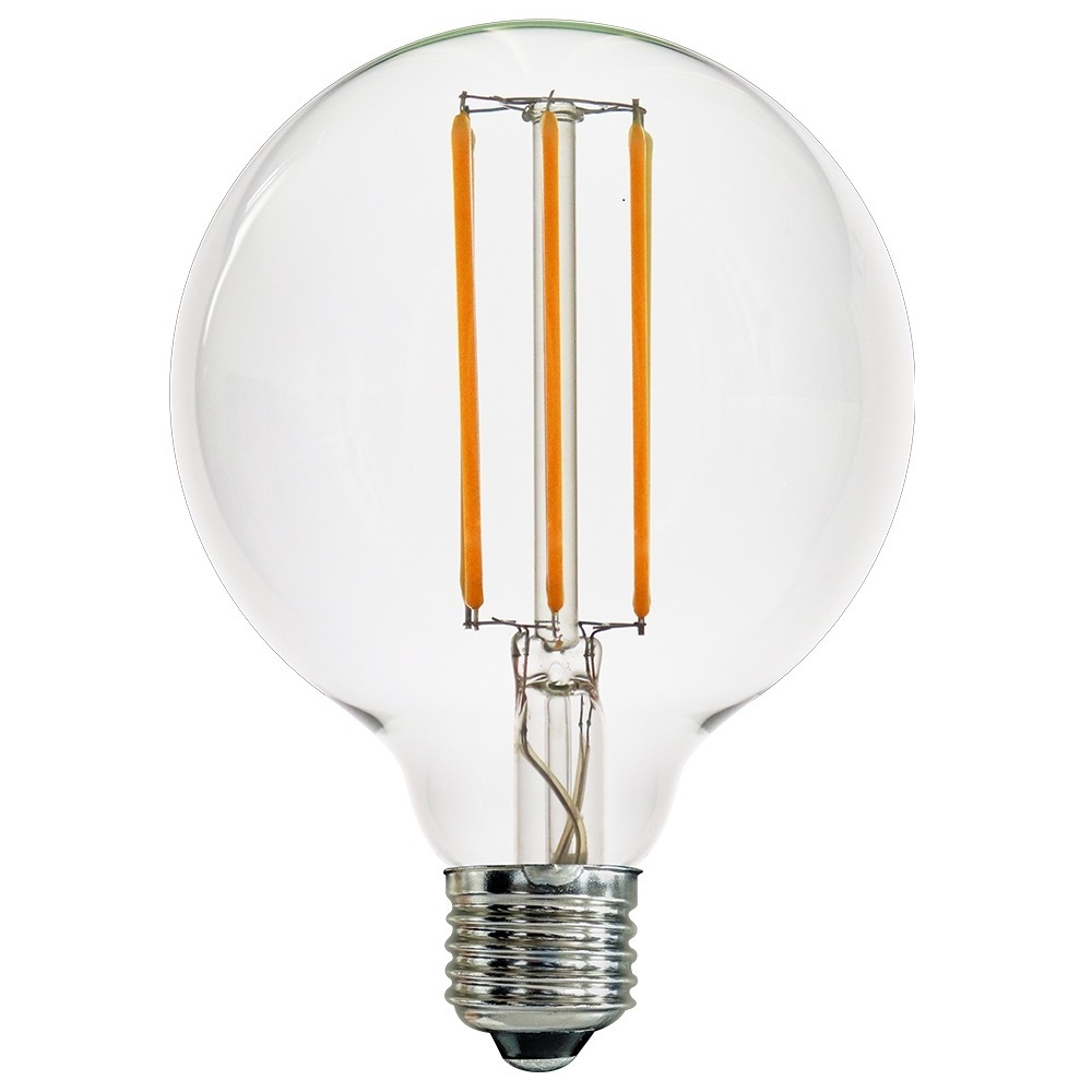 G95 opal 5w 6.5W  edison led filament bulb dimmable with durable plastic bulb cover