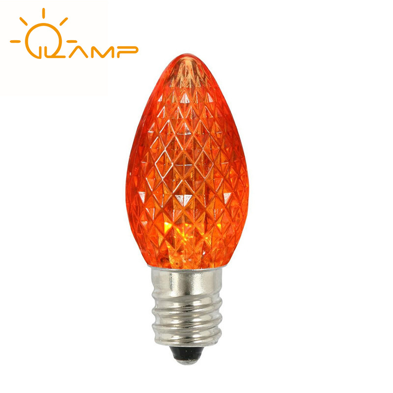 C7 Christmas Replacement Light Bulbs Clear Incandescent Bulb for Christmas String Light E12 Candelabra Base