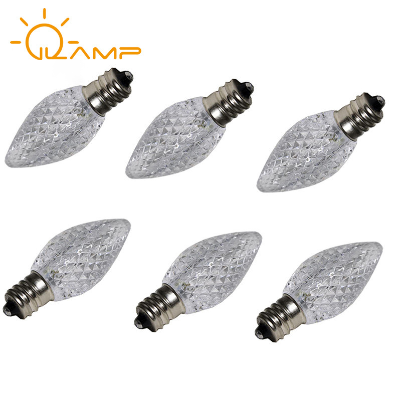 C7 Christmas Replacement Light Bulbs Clear Incandescent Bulb for Christmas String Light E12 Candelabra Base