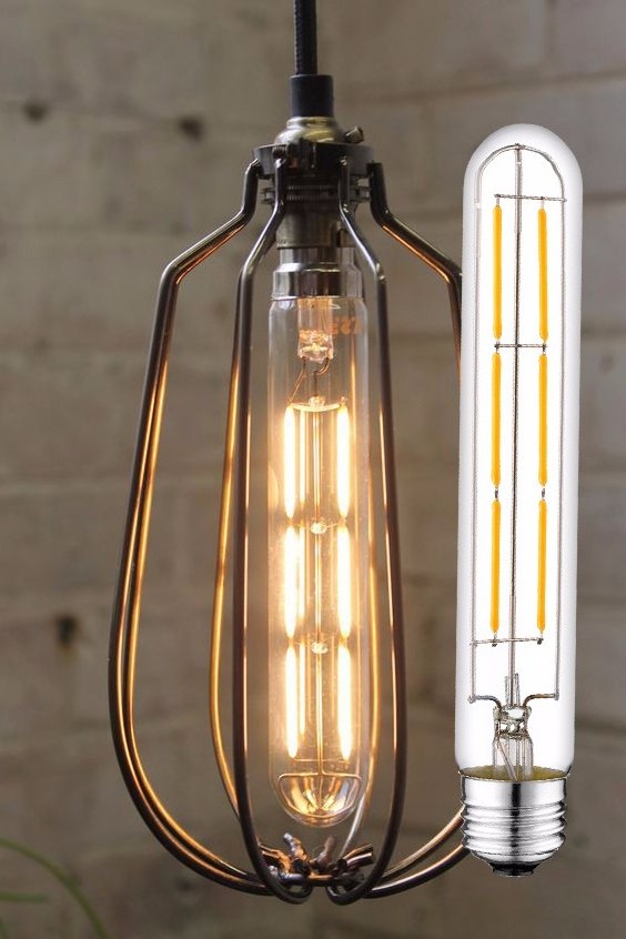 Long tubular filament bulb T30*225mm/T30*300mm clear bulb  porch patio street lighting decoration lamp