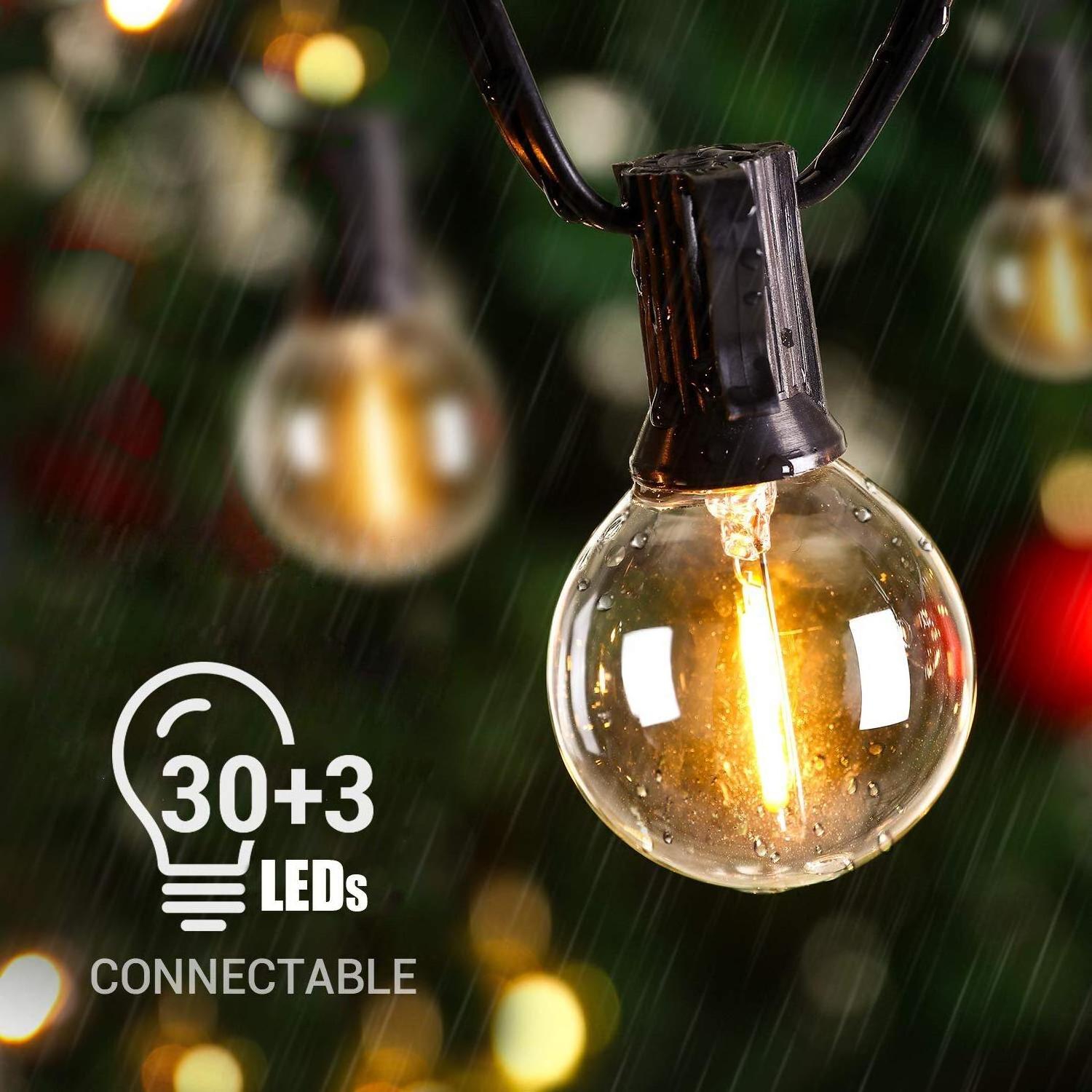 G40 LED filament bulb with E12 base outdoor waterproof holiday string light decor