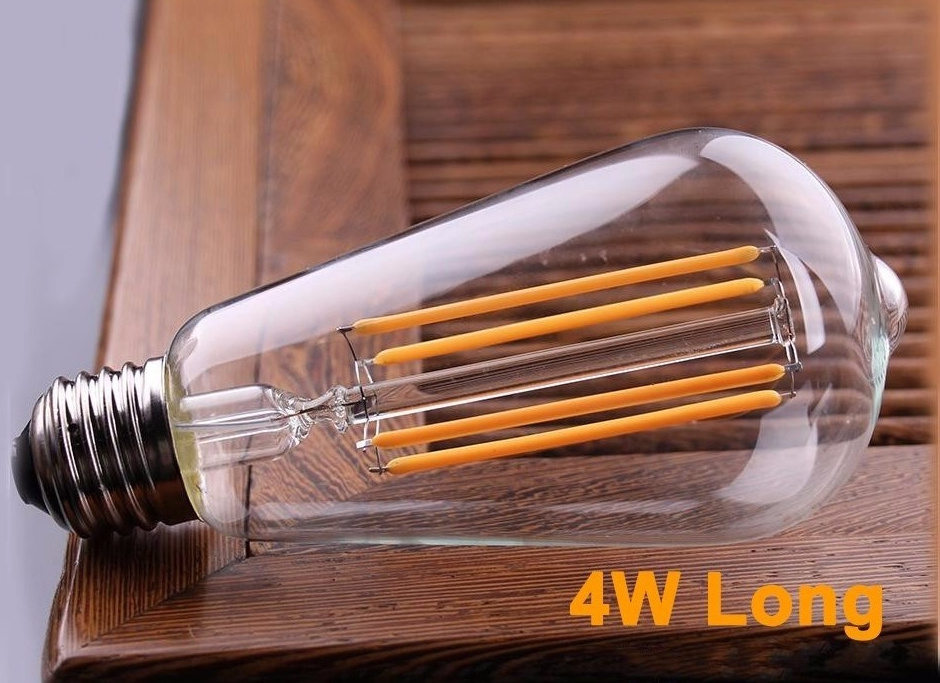 ST64 warm white edison led  filament bulb 2700K E26 E27 base HOT SALE