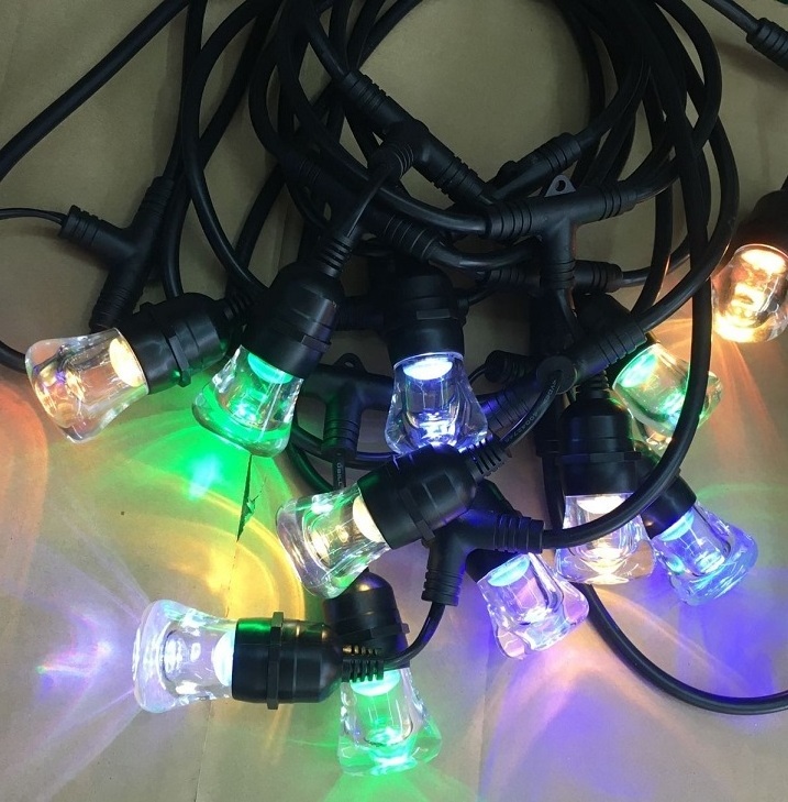 Remote Control Christmas RGB Led String Lights Bulb 100ft 30 TUYA Shatterproof Bistro Patio Lights Decoration