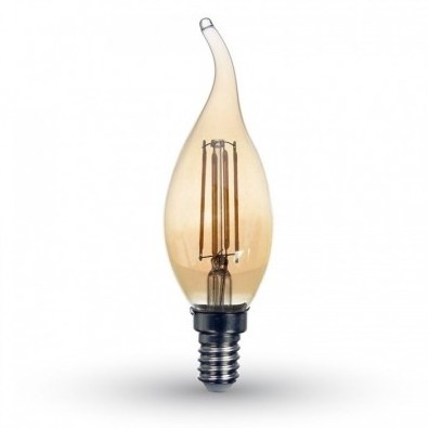 C35 LED filament candle light bulbs Warm white 2200K E12 E14 for Chandelier Fittings Cafe