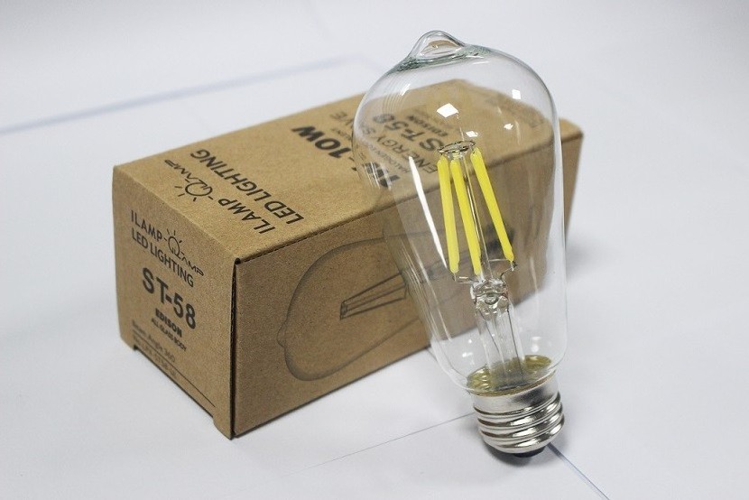 LED ST58 Filament Bulb E26 E27 Base 40W 60W 2200K 2700K Daylight lighting