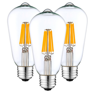 LED ST58 Filament Bulb E26 E27 Base 40W 60W 2200K 2700K Daylight lighting