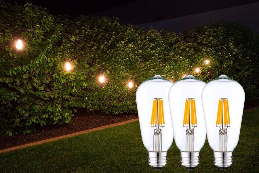 LED ST58 Filament Bulb E26 E27 Base 40W 60W 2200K 2700K Daylight lighting