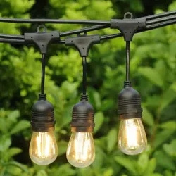 S14 Bulb Smart IP65 Decorative Patio Crystal Garden Porch Christmas Poles Waterproof Outdoor Solar