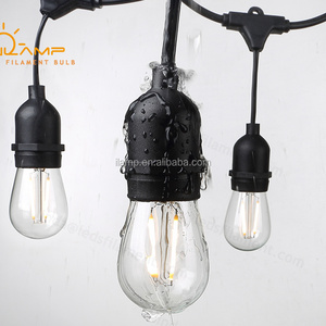 LED String lights waterproof IP65 S14 solar outdoor string lights bulb vintage solar power string light