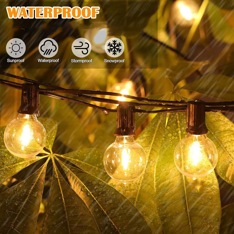 clear glass edison led light bulb G40 E12 led bulb for outdoor G40 string lights