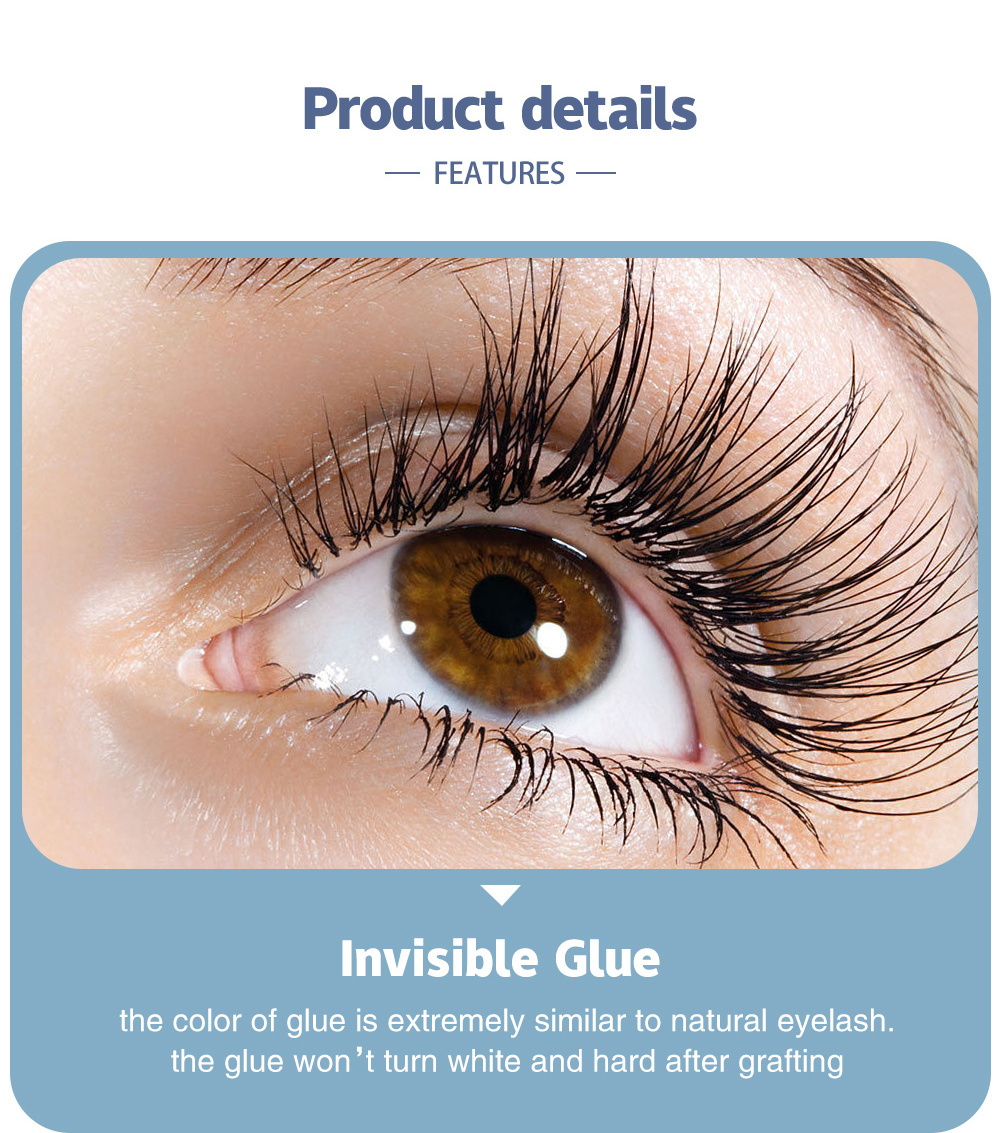 Wholesale Supplies Waterproof Oil Proof Adhesive Eye Lash Extension Eyelash Glue Black Free Latex Korea False Lash Glue