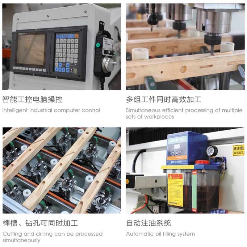 Made in China  Fully Automatic Multi-Function High Precision CNC Solid Wood Tongue And Groove Machine